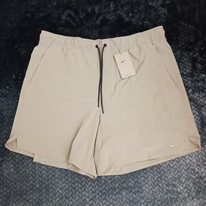 Nike Unlimited Dri FIT 7" 2-in-1 Versatile Men's Training Shorts Khaki Size XXL